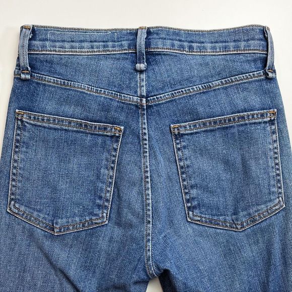 Rag & Bone Bella High Rise Boot Cut Flare Jean Slit Hem Ambra Medium Blue 24 - Picture 4 of 9